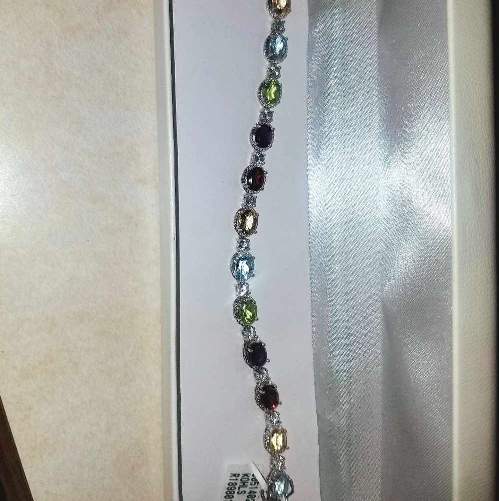 Kohl'sSterling Silver and Crystal Gem bracelet